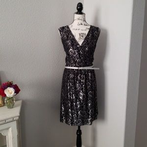 Black & silver party dress